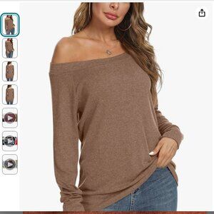 Off the shoulder long sleeved top